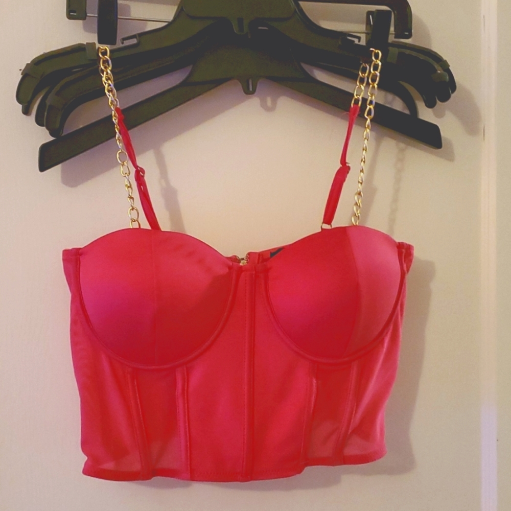 Hot pink corset